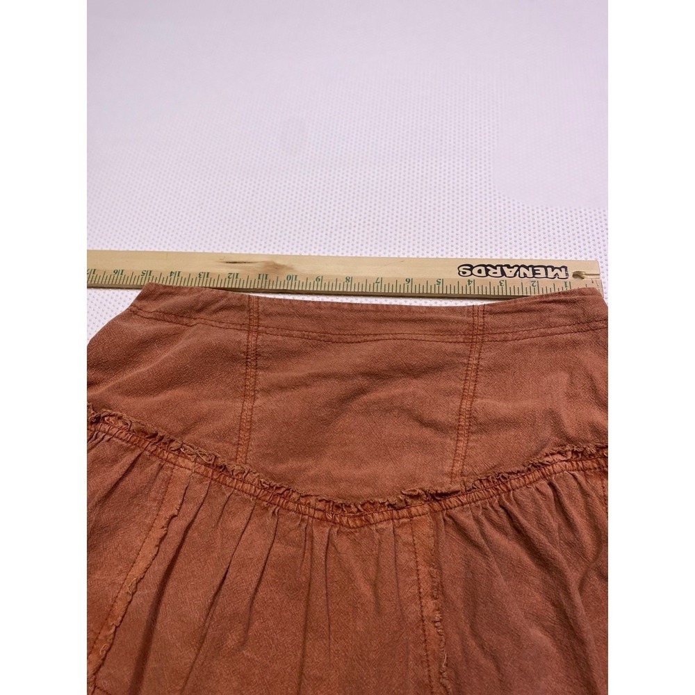 Free People Ruffles In The Sand Tiered Cotton Boho Skirt in Petrichor - Picture 4 of 10